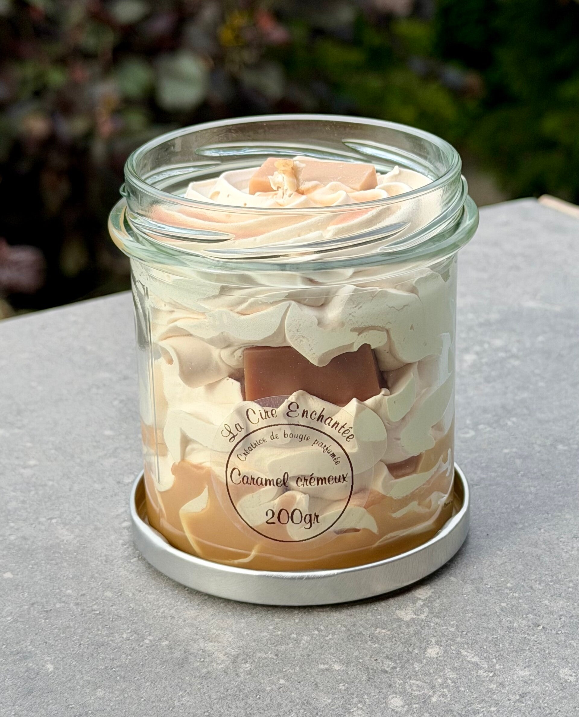 Bougie gourmande 200gr caramel crémeux