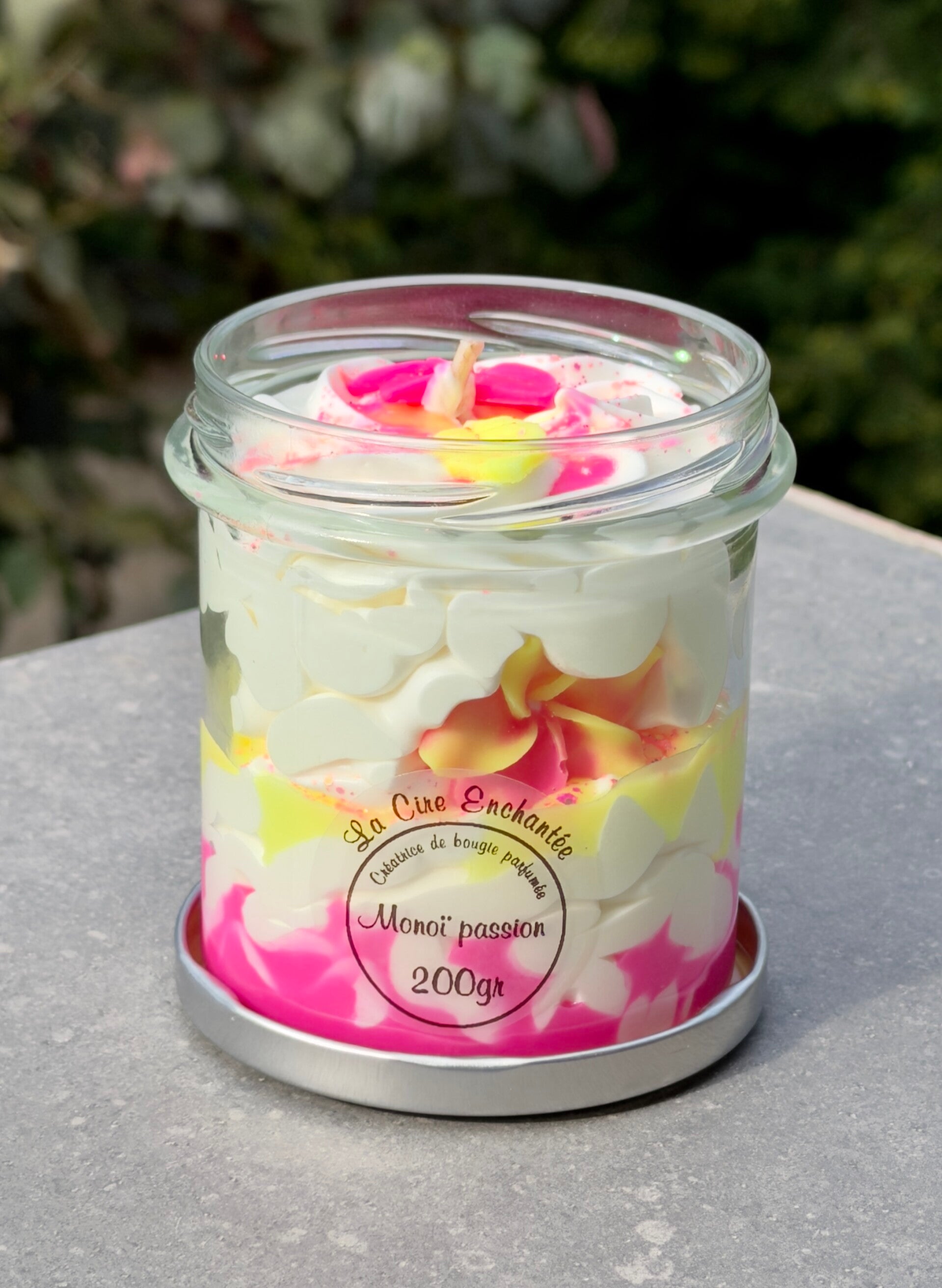 Bougie gourmande 200gr Monoï passion