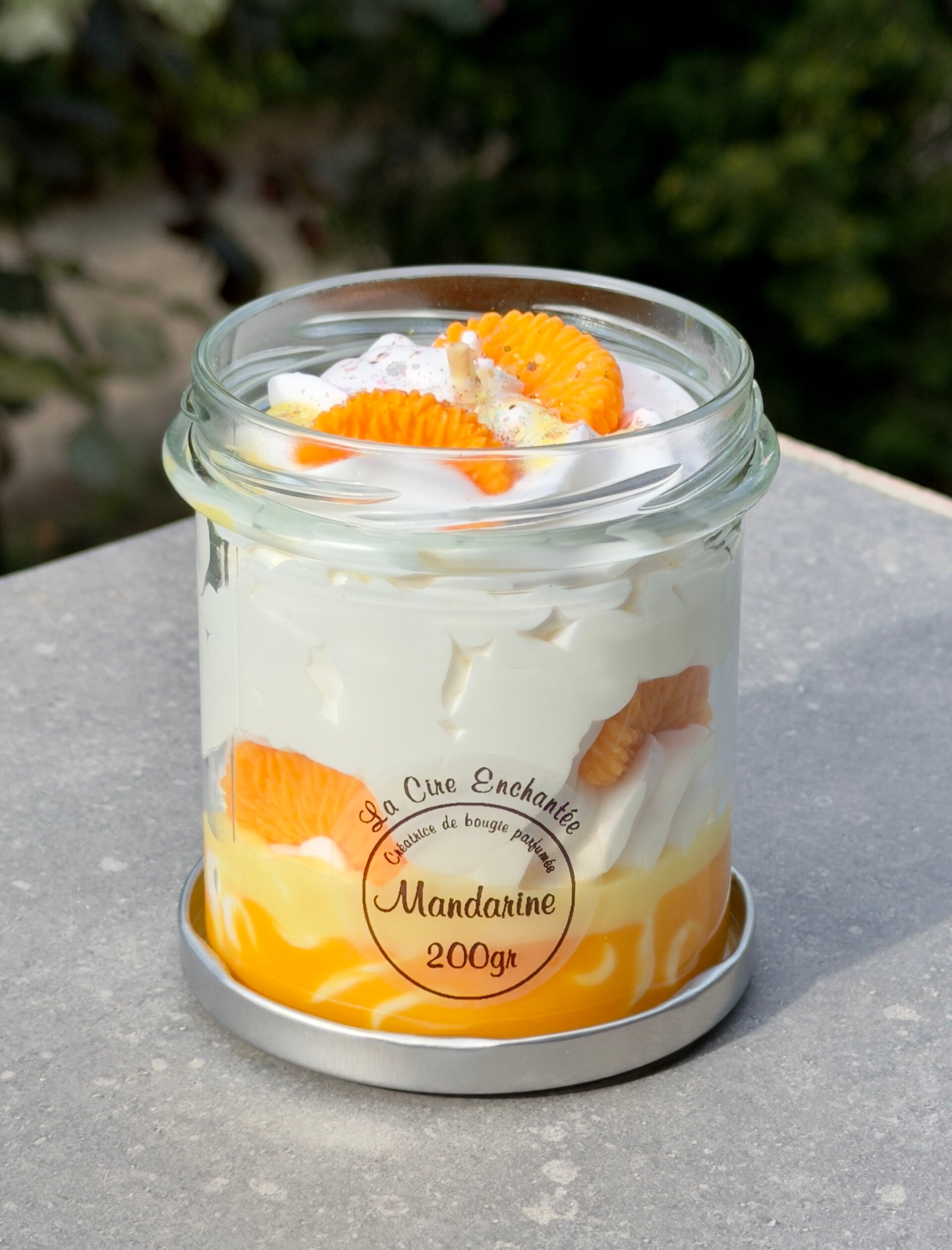 Bougie gourmande 200gr mandarine