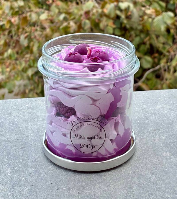Bougie gourmande 200gr mûre myrtille