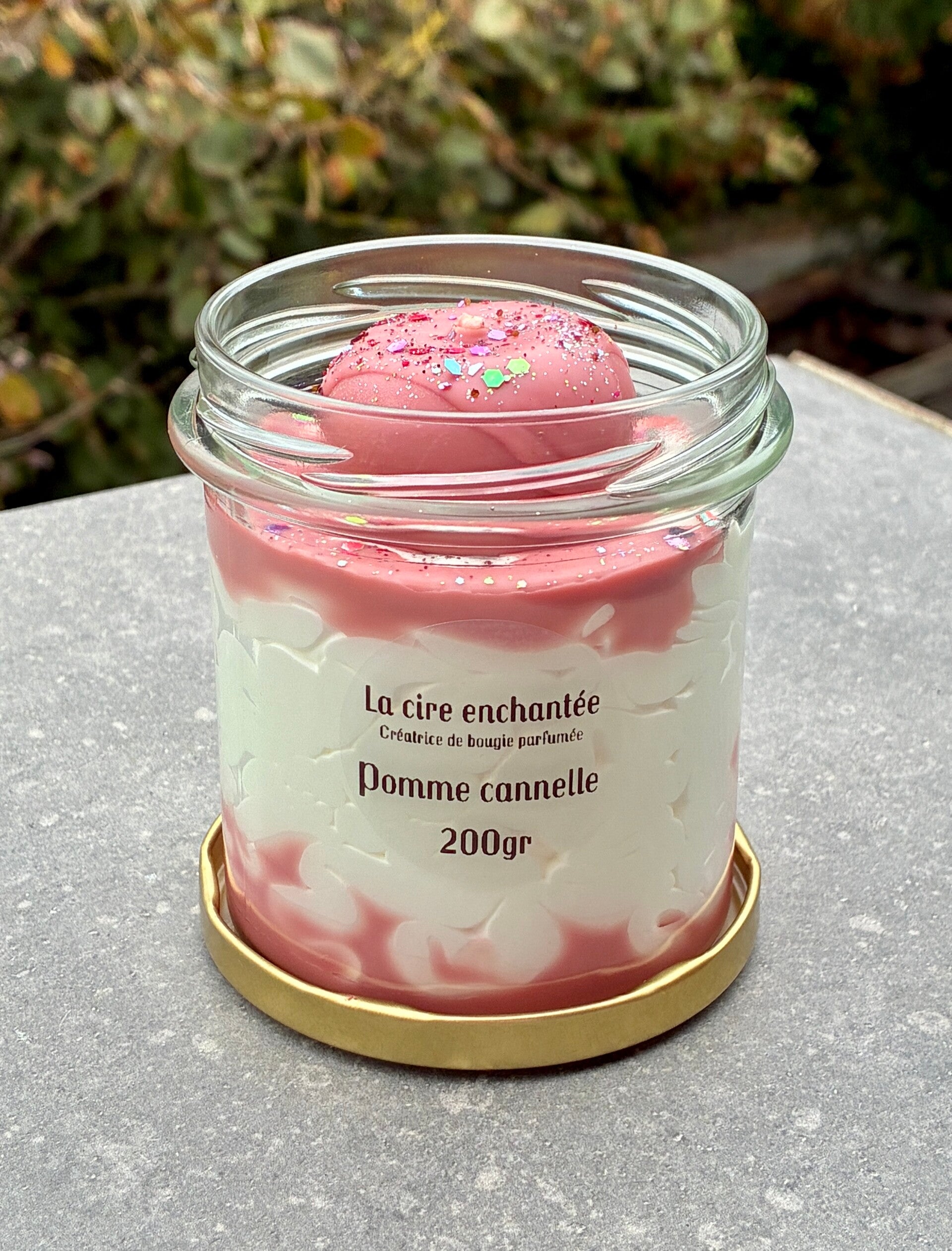 Bougie gourmande 200gr pomme cannelle