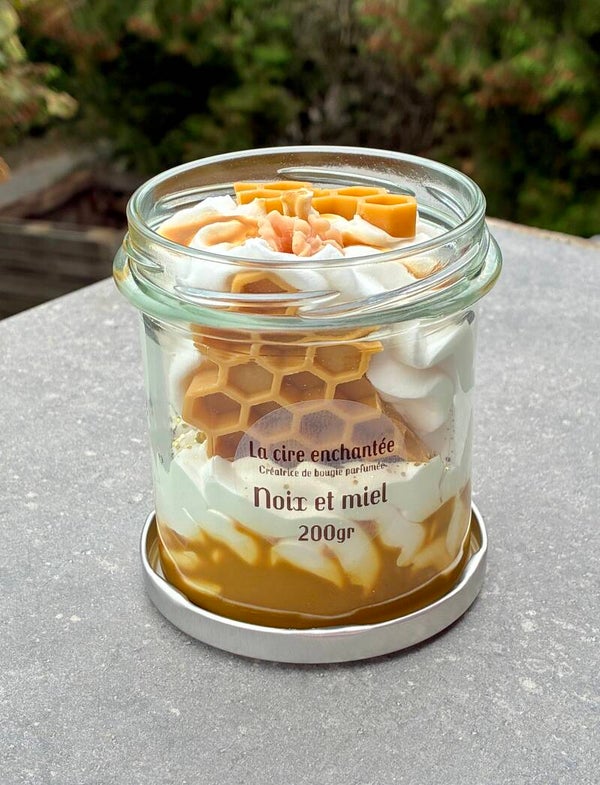 Bougie gourmande 200gr noix et miel
