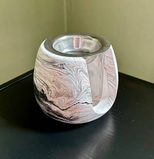 Brûle parfum terracota, noir et blanc