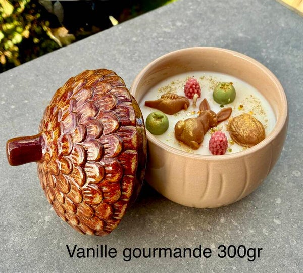 Bougie gland 300gr vanille gourmande