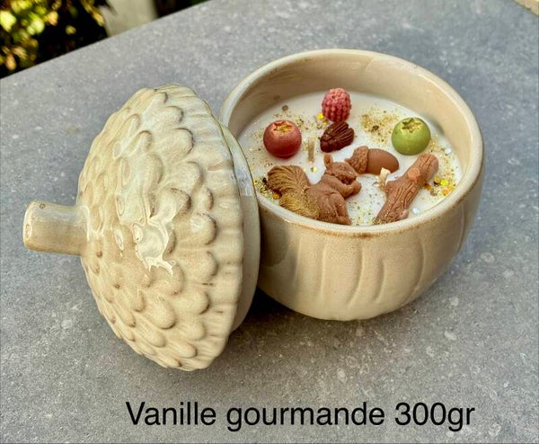 Bougie gland 300gr vanille gourmande