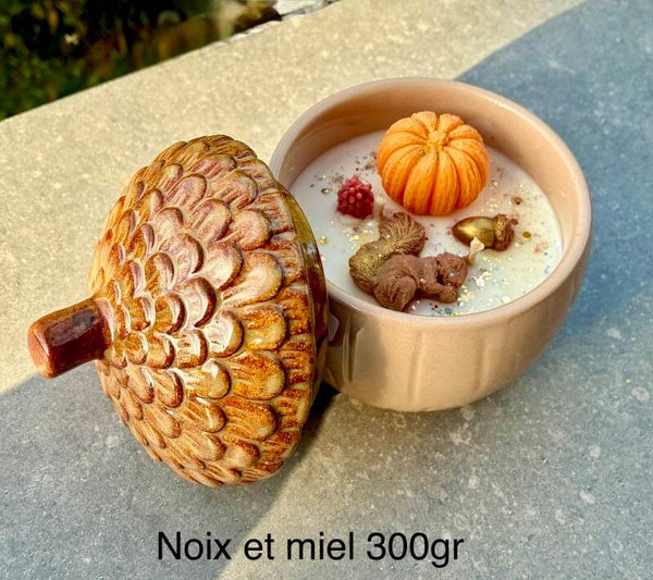 Bougie gland 300gr noix et miel