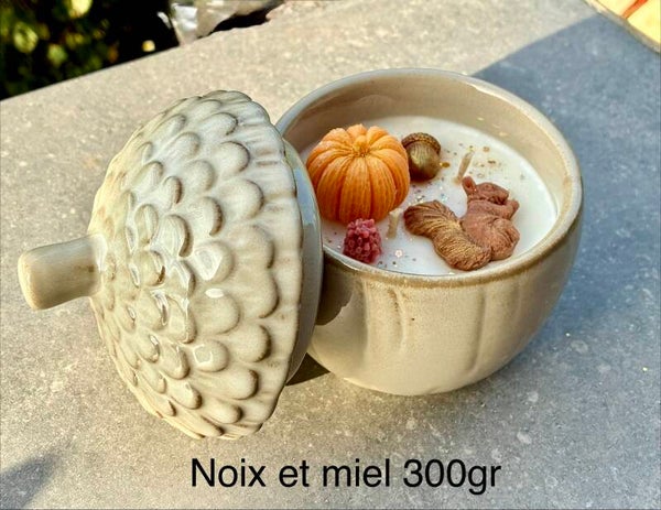 Bougie gland 300gr noix et miel