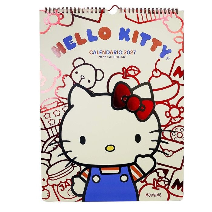 CALENDARIO PARED MOOVING ESPIRAL HELLO KITTY 40X30CM MES VISTA