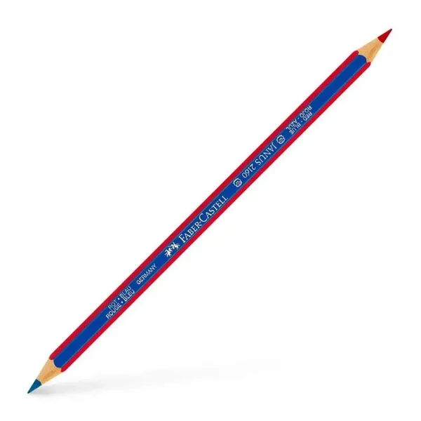 LÁPIZ BICOLOR JANUS VERMELLO-AZUL FABER-CASTELL