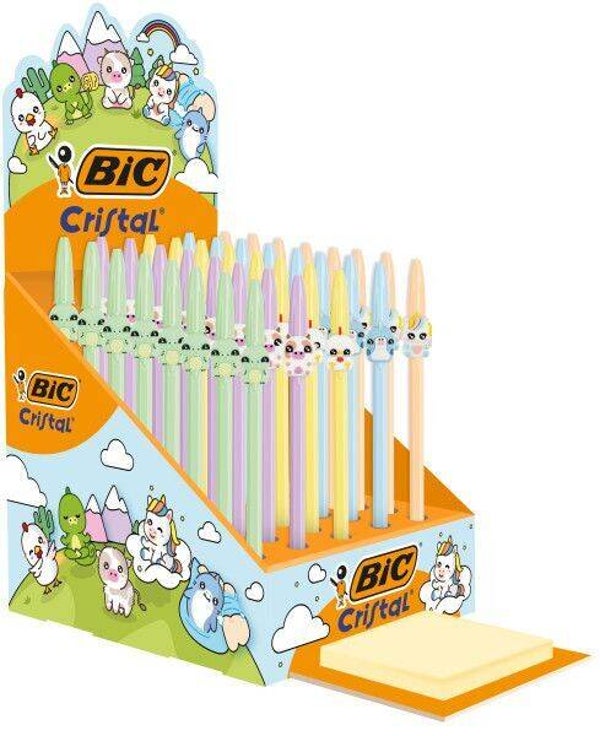 BOLIGRAFO BIC CRISTAL PASTEL FIGURINE punta 1 mm
