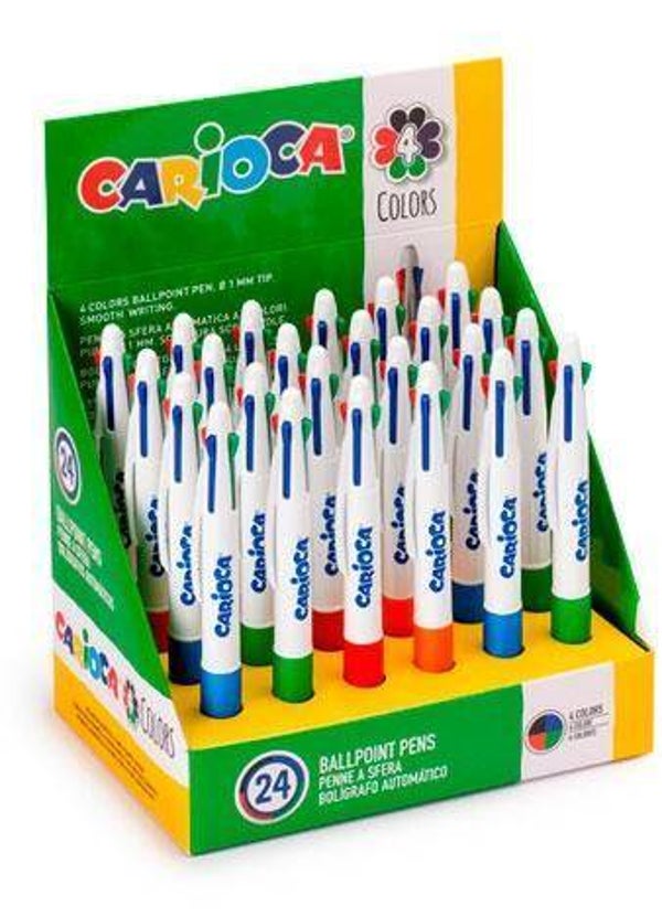 BOLIGRAFO AUTOMATICO 4 COLORES CARIOCA