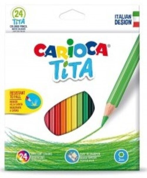 ESTUCHE 24 LAPICES DE COLORES HEXAGONALES TITA