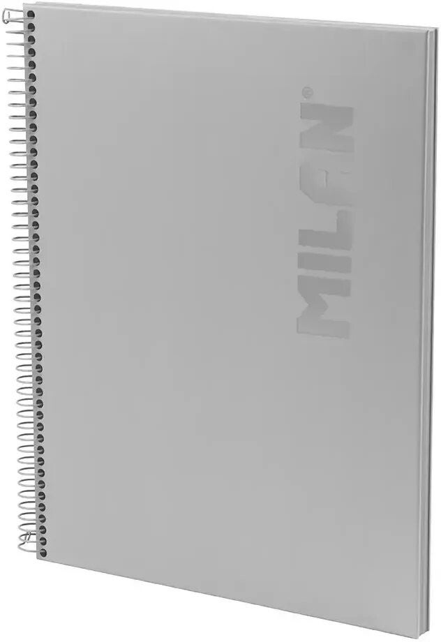 CUADERNO A4 ESPIRAL T.DURA CUADRICULA 80H 95G SHADOW GRIS