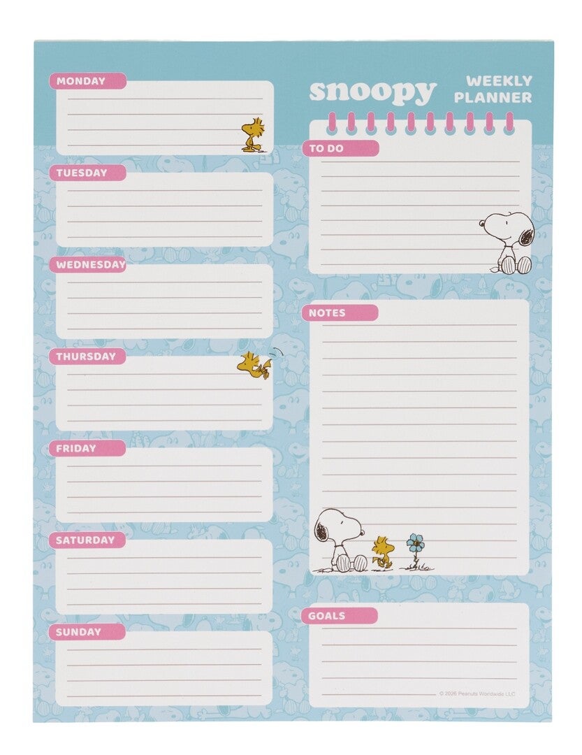 PLANING SEMANAL SNOOPY 19x25,5cm