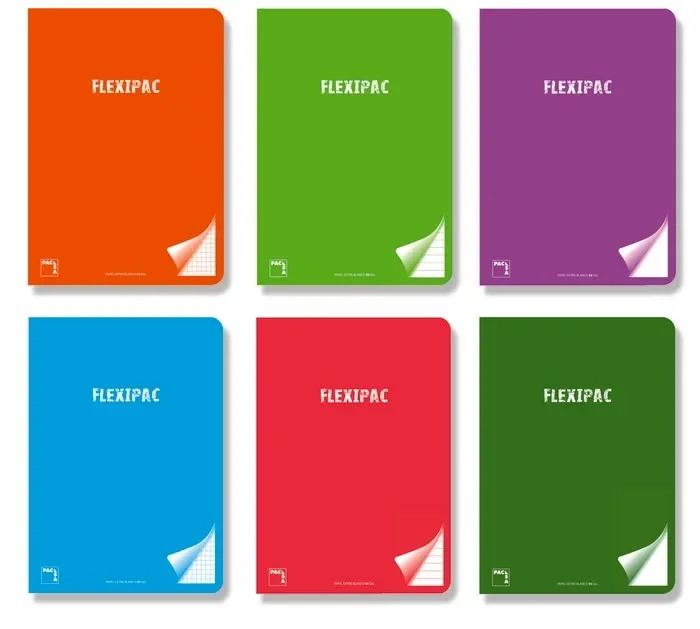 LIBRETA A4 48H 90G CUAD.4X4 C/M FLEXIPAC T.PLASTICO