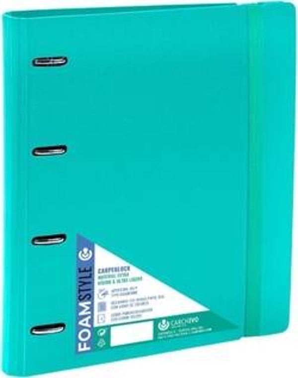 CARPEBLOCK FOAM STYLE VERDE A4+ 4 ARGOLAS 35MM CON RECAMBI0