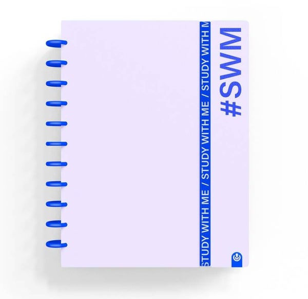 CADERNO INGENIOX A4 80H CUADRICULA STUDY WITH ME MALVA
