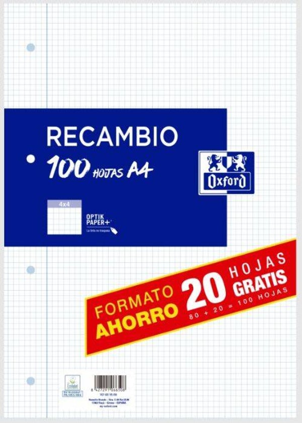RECAMBIO A4 100H OXFORD