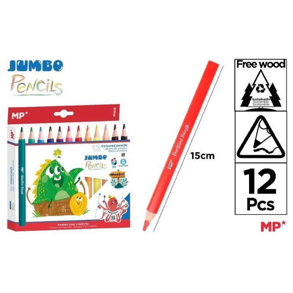 LAPICES DE COLORES TRIANGULARES JUMBO 12 MP
