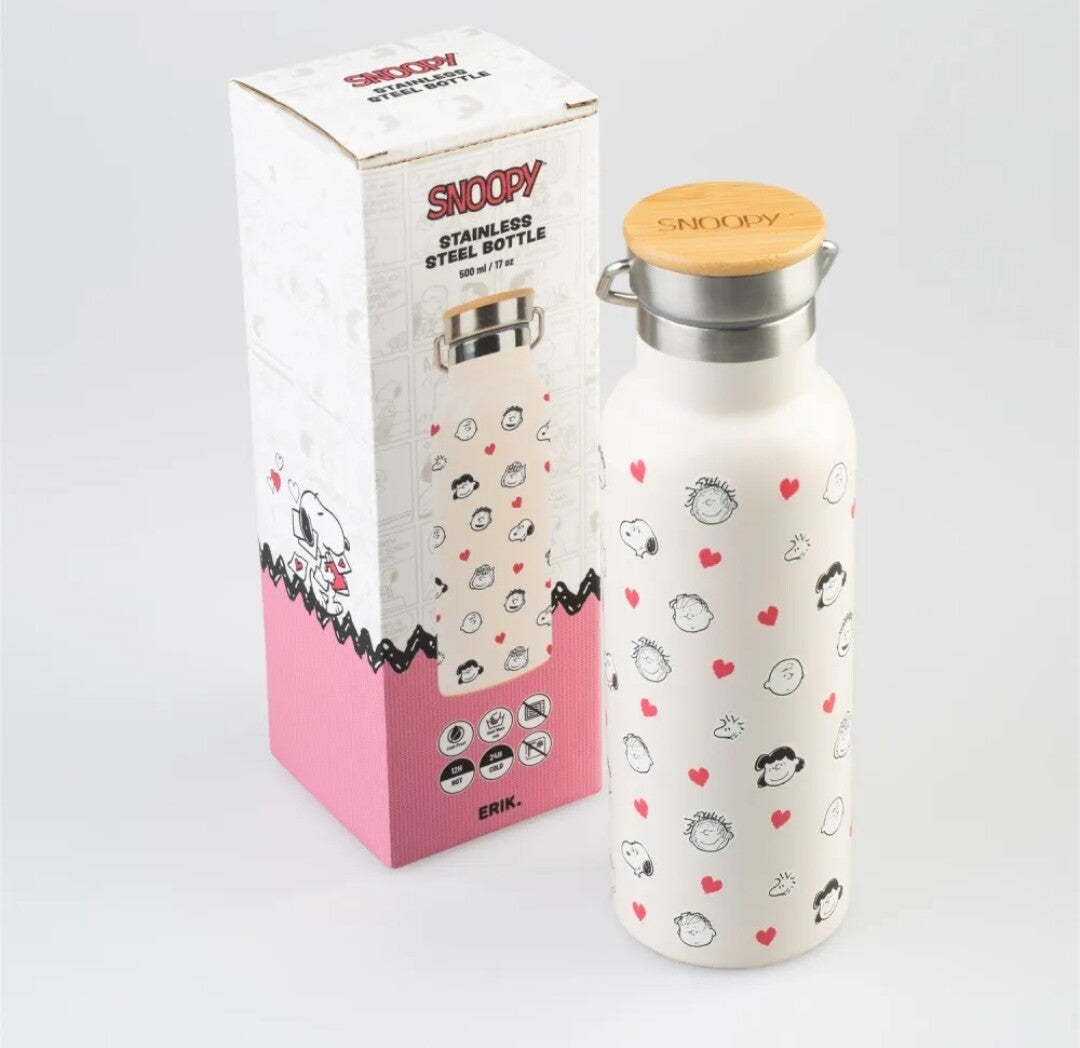 BOTELLA METALICA CON ASA SNOOPY LOVE SEASON