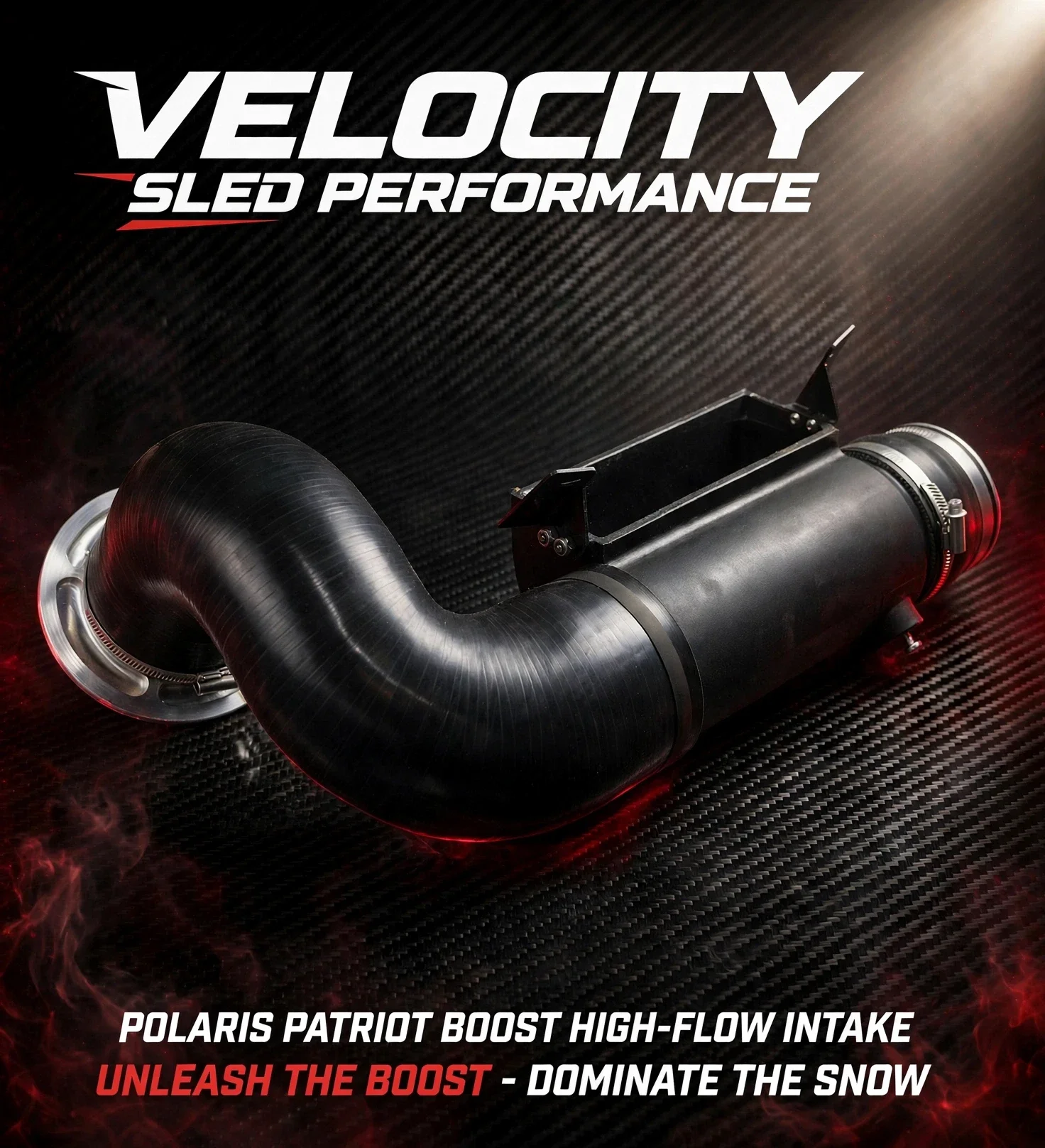 Polaris Patriot Boost High flow 3'' anti surge inlet and intake system without snorkel