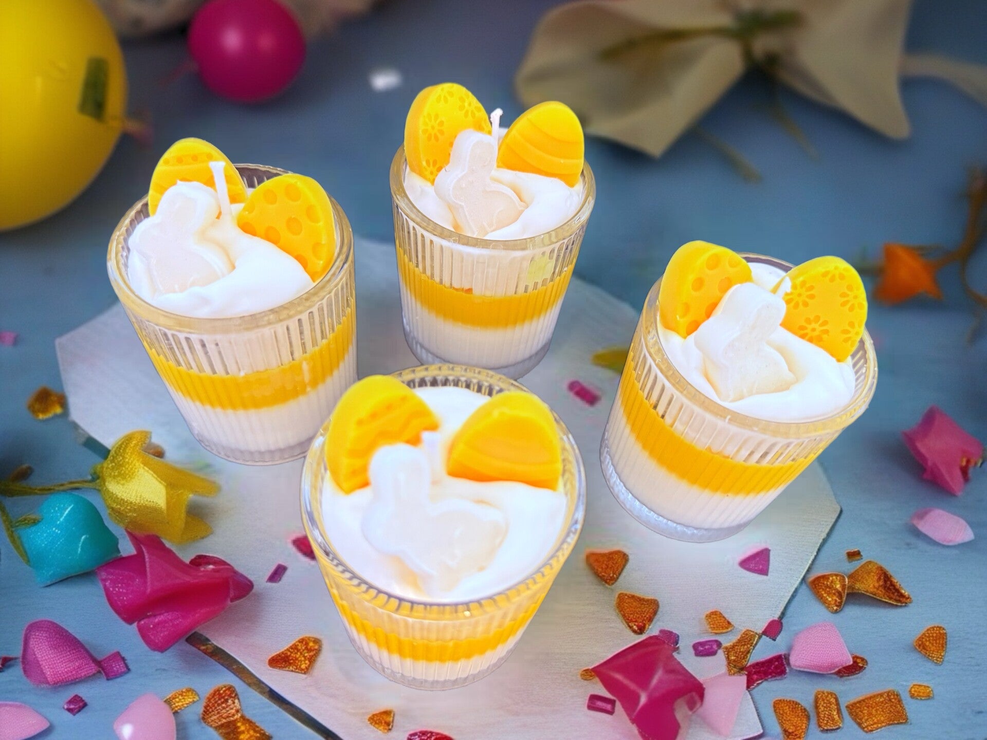 Vegane Osterkerze "Frühlingszaber" - Handgegossen & limitiert