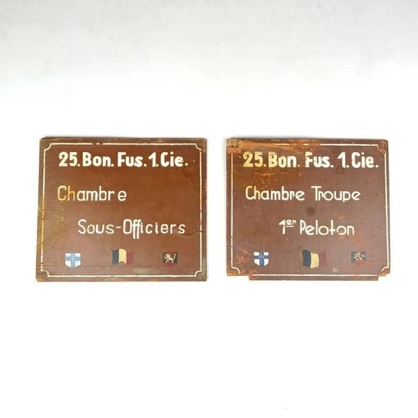 Belgian 25th Fusilier Battalion Barracks Signs