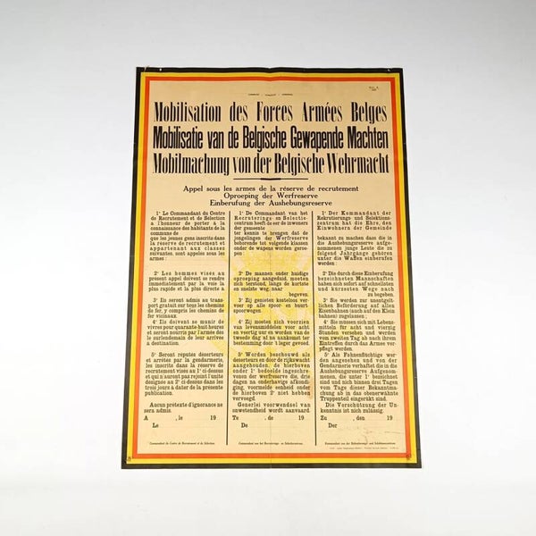 Belgian 1950s Mobilisation Poster