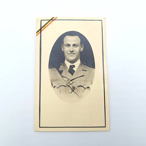 Belgian Geheim Leger Resistance Prayer Card van Kerckhove