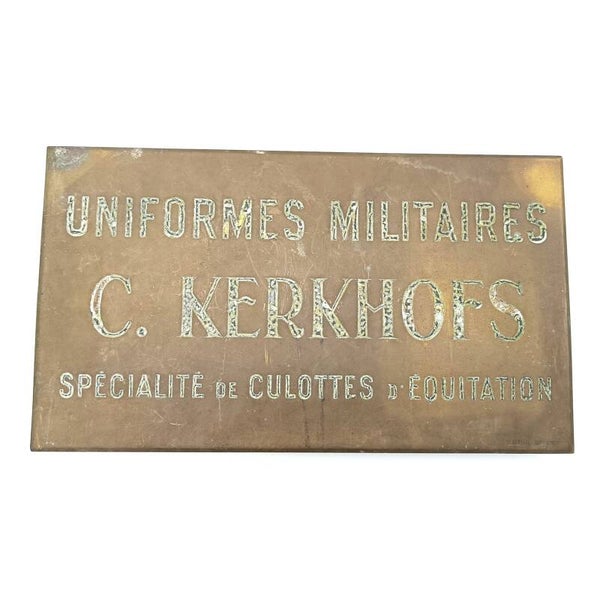 Belgian Military Tailor Sign