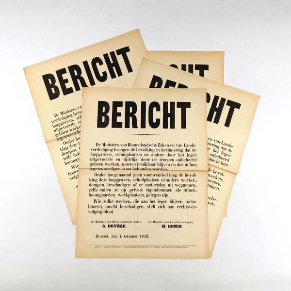 Belgian 1939 Military Poster Military Defensive Works