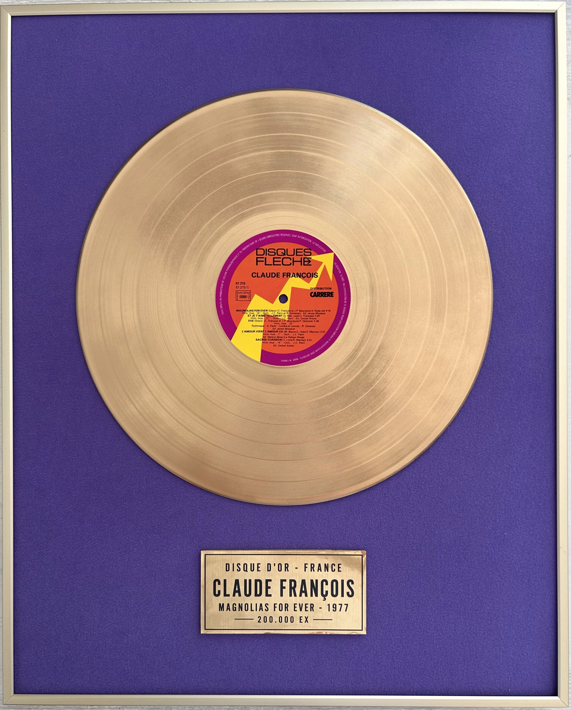 MAGNOLIAS FOR EVER - DISQUE D'OR