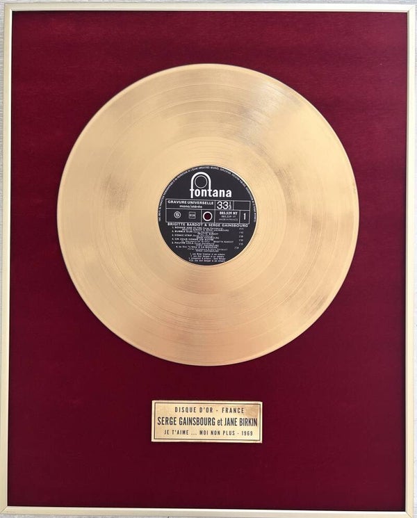 JE T'AIME ... MOI NON PLUS - DISQUE D'OR