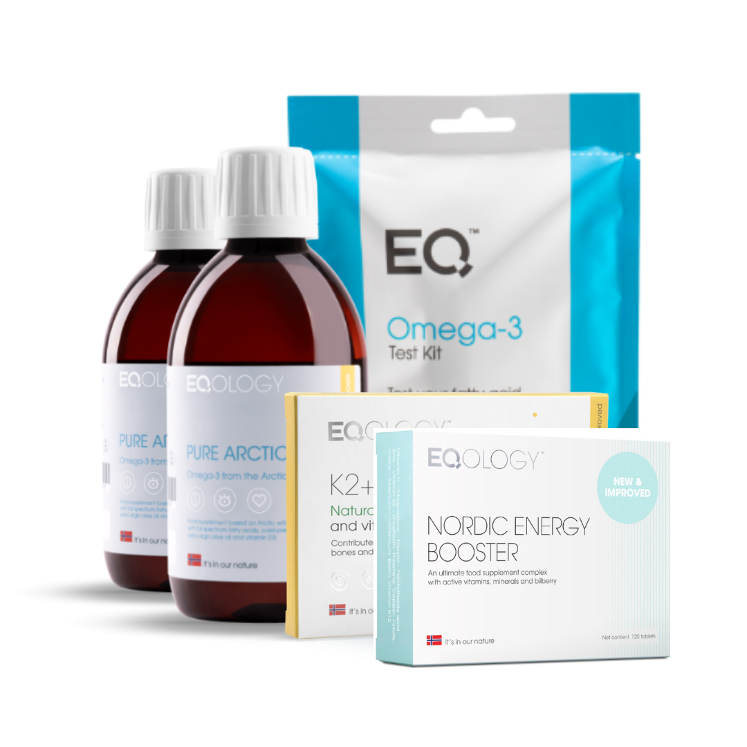Startpakket - Omega 3 olie PAO, vitamine K2/D3 & Nordic Energy Booster