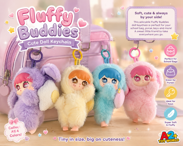 Fluffy. Buddies Cute Doll Keychain