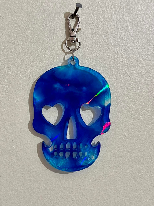 Décoration Sac Tête de mort Bleu Dégradé