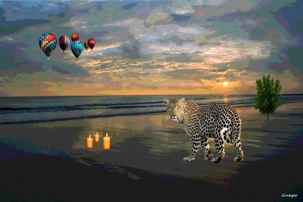 Léopard au crépuscule