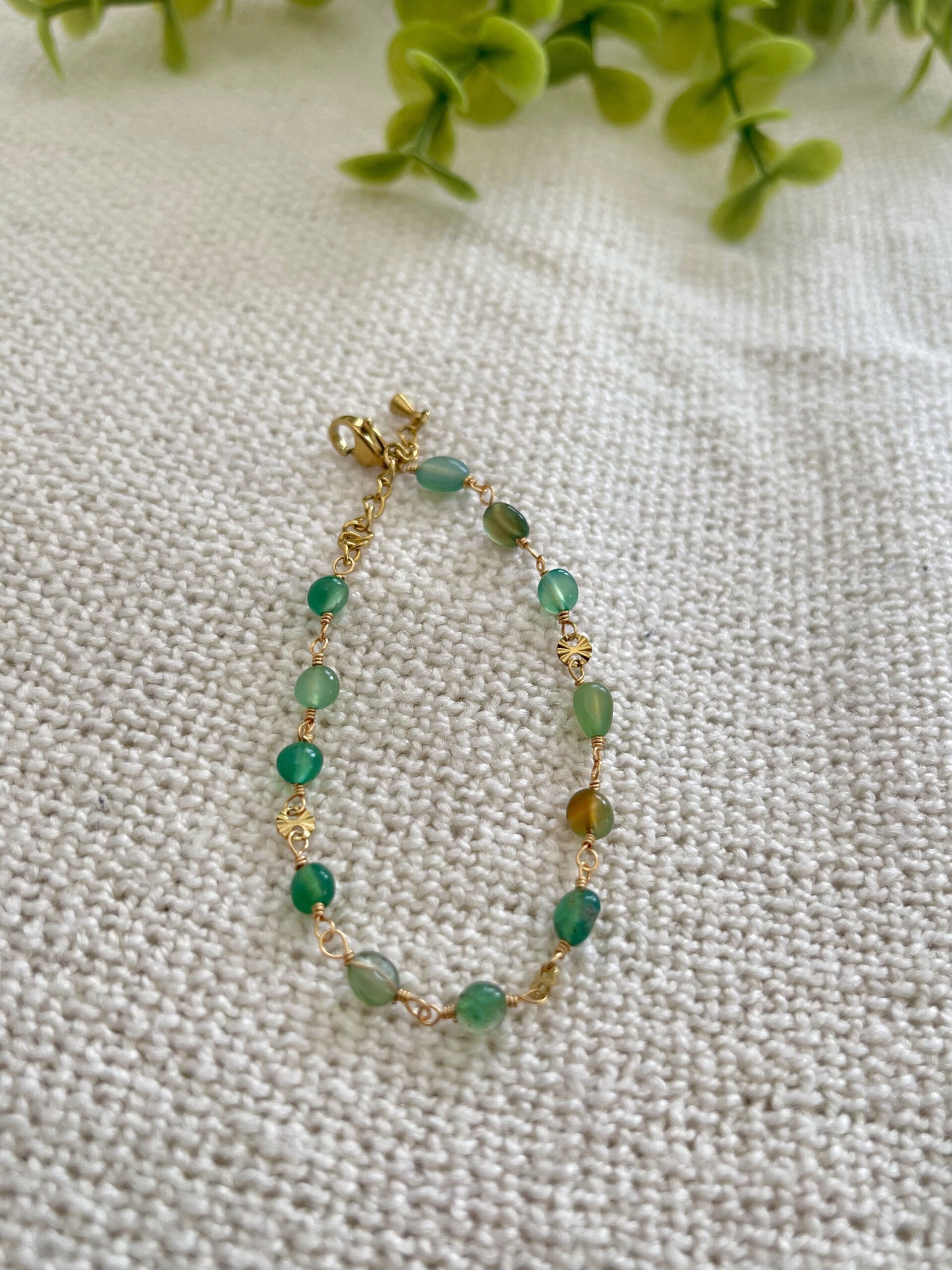 Pulsera de ágata verde