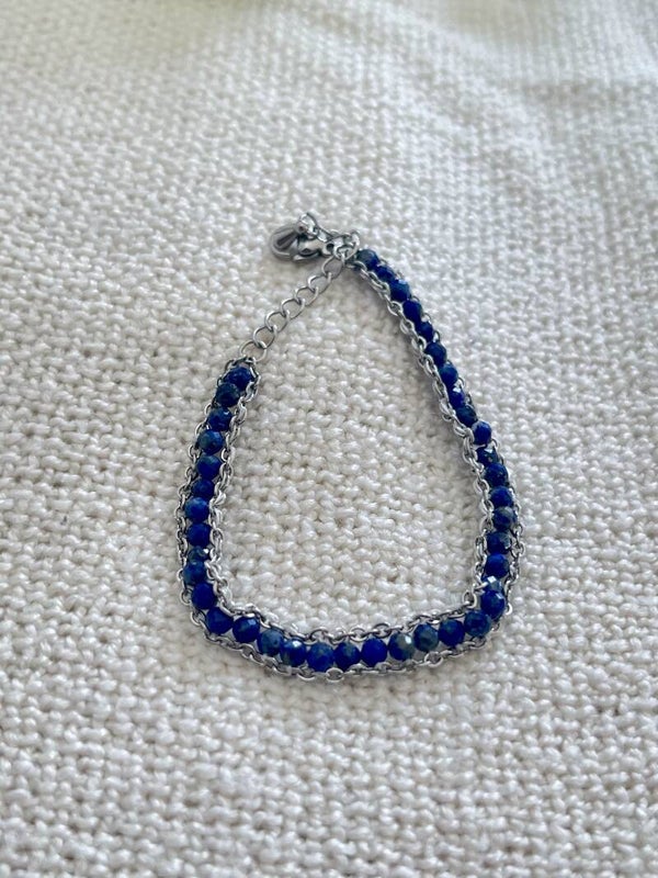 Pulsera de lapislázuli azul