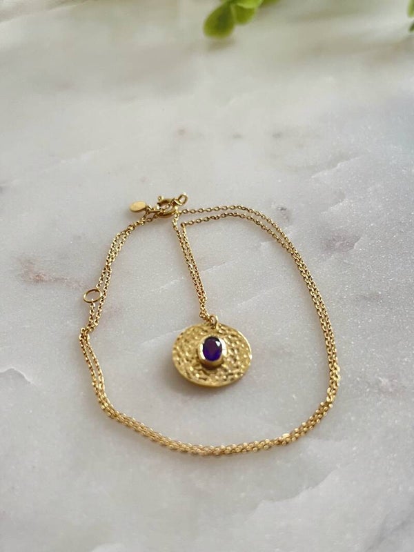 Collar de amatista violeta