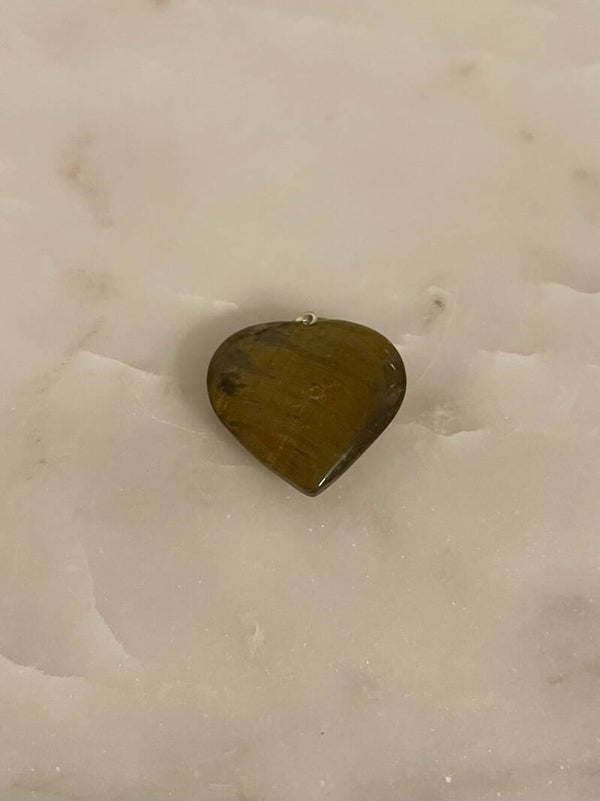Colgante corazón de ojo de tigre