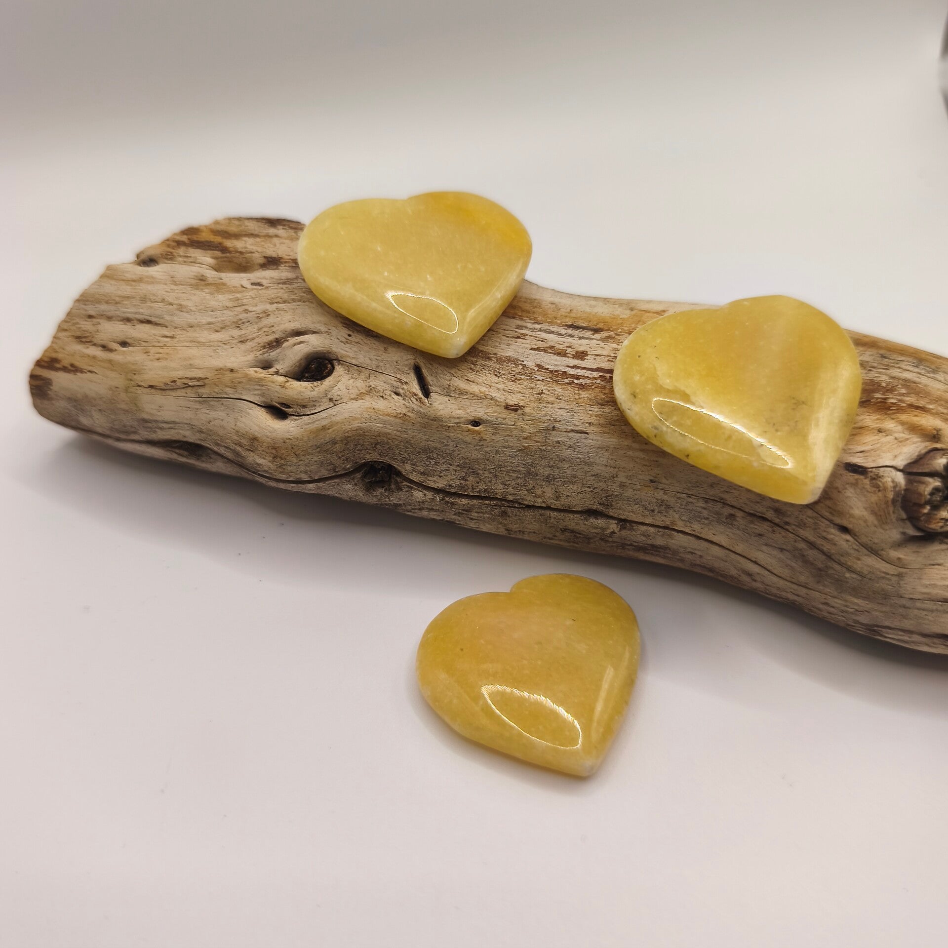 Corazón de aventurina amarilla · 3–3,5 cm