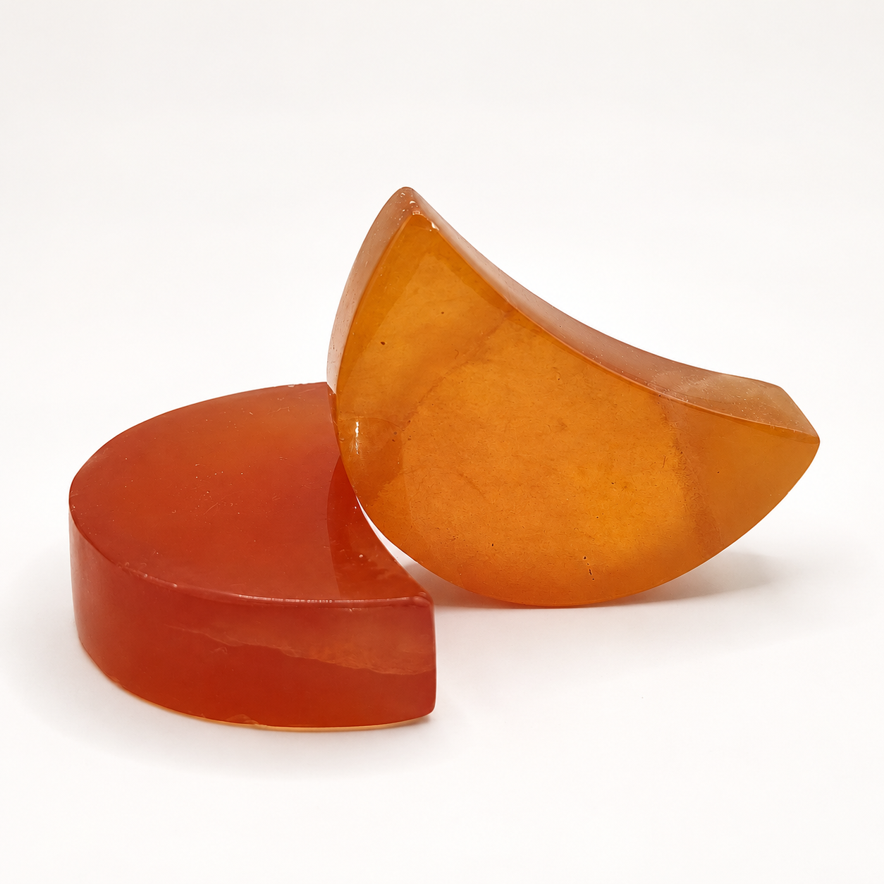 Luna de calcita miel · 6 cm