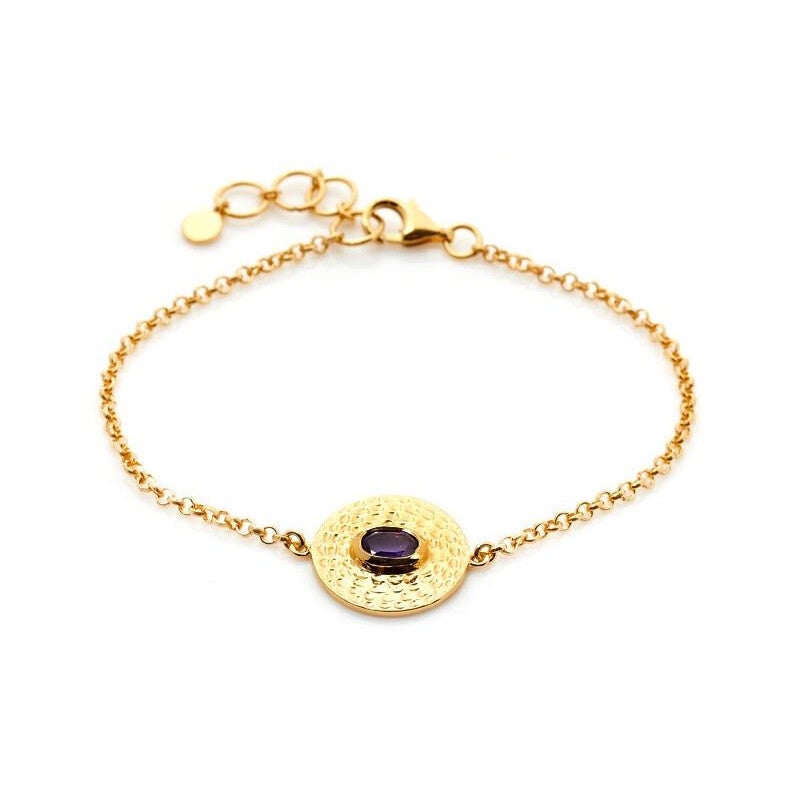 Pulsera de amatista violeta
