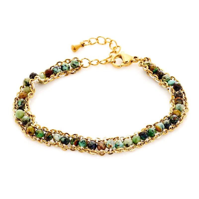 Pulsera de turquesa azul