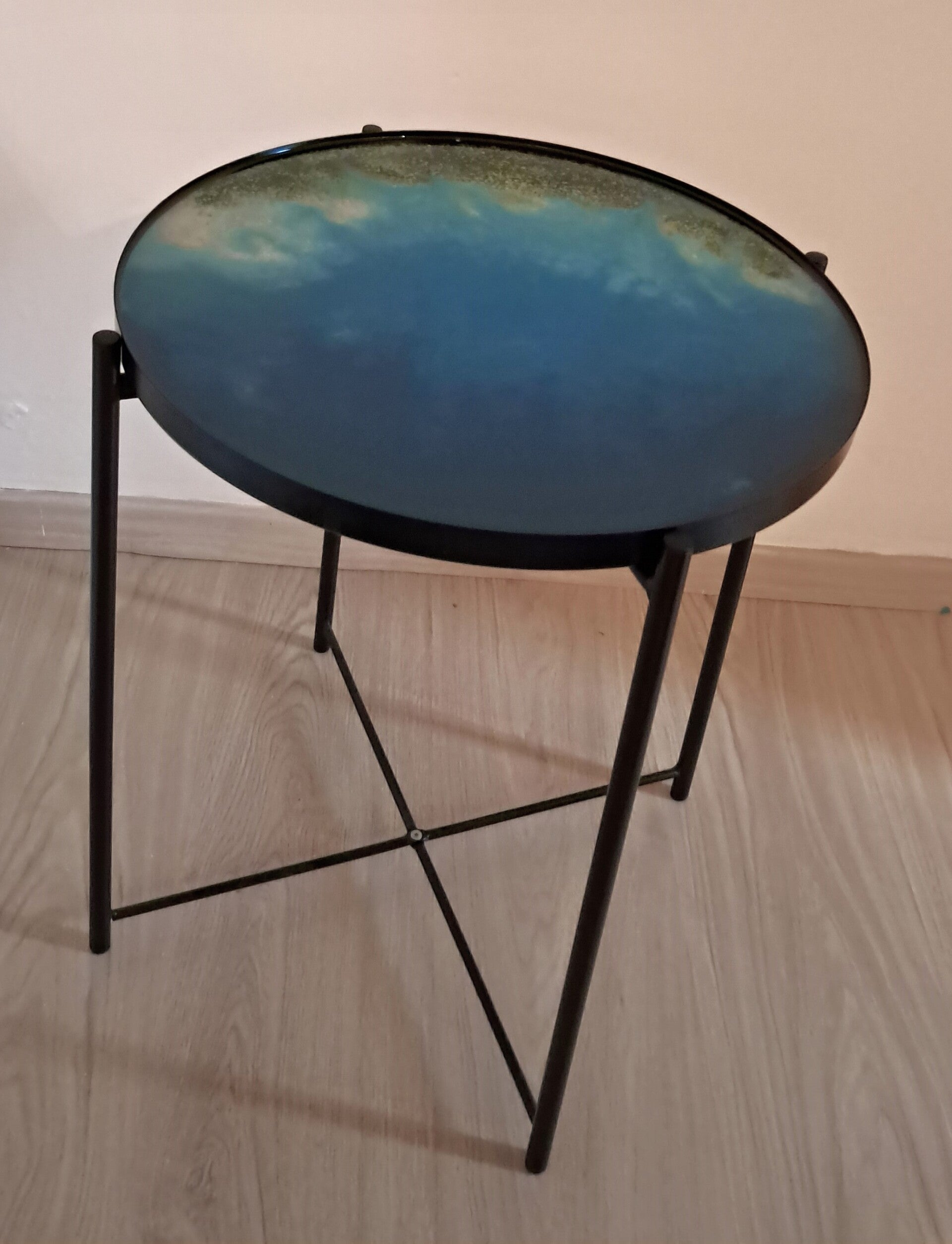 Unieke zee Epoxy bijzettafel  |  gratis verzending !