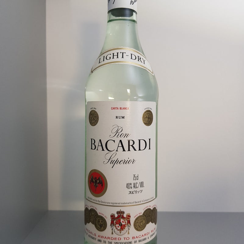 Bacardi Carta Blanca. Japan. 750ml. Production year 1993