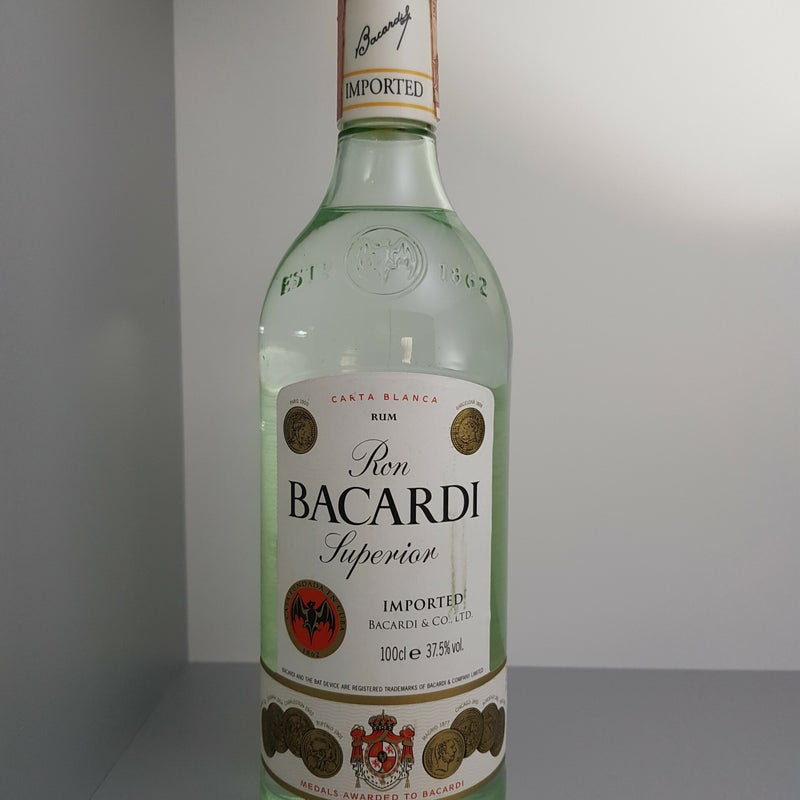 Bacardi Carta Blanca. Imported Bacardi & Co., LTD. 1 litre. Production Year 1997