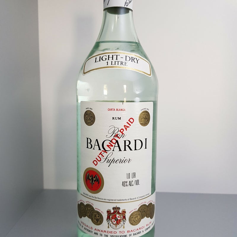 Bacardi Carta Blanca. Duty not Paid. 1 litre. Production year 1994