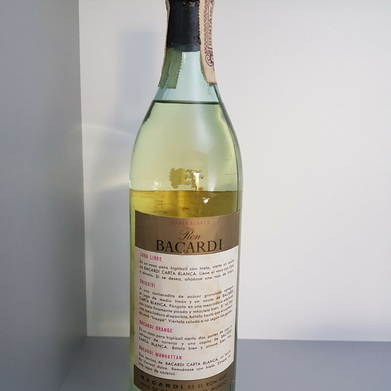 Bacardi Carta Blanca Superior. 700ml. Production period early 70's